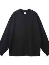 Men's Round Neck Long Sleeve T-Shirt Black