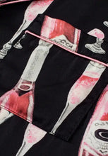 Champagne Print Short Sleeve Top and Shorts Set Woman Loungewear Sets