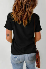 Checkered Lobster Graphic Round Neck Short Sleeve T-Shirt Woman T Shirts