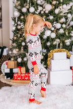 Child snowflake pattern Christmas pajamas pants set