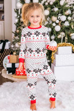 Child Christmas Pajamas Pants Set with Snowflake Pattern