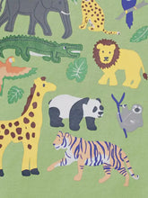 Children’s animal crew neck t-shirt with colorful safari print