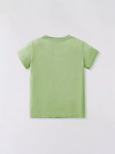 Children’s animal crew neck t-shirt in mint green, machine wash cold