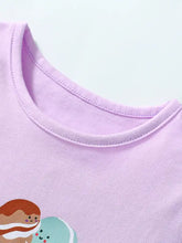 Children’s cartoon dessert short sleeve t-shirt with smiling donuts