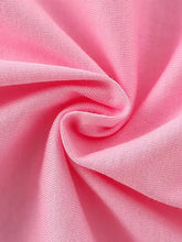 Soft pink knit fabric with flower applique ruffle on kids bunny T-shirt