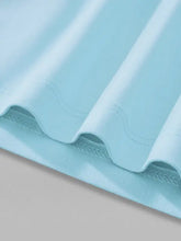 Light blue pleated natural cotton fabric on Children’s Dino Wipeout Graphic Tee back