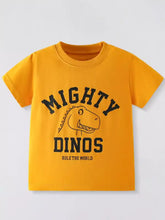 Children’s mighty dinos t-shirt with smiling dino graphic