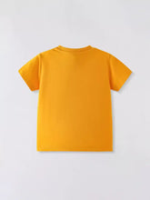 Children’s mighty dinos yellow crew neck t-shirt, machine wash cold