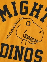 Childrens mighty dinos t-shirt with black T-Rex head print