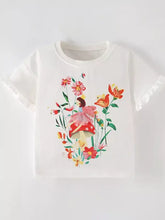 Children’s Floral Fairy short-sleeve t-shirt, machine wash cold