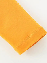 Bright orange race car crew neck childrens natural cotton t-shirt back