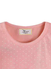 Pink polka-dot rabbit ruffle sleeve childrens t-shirt, machine wash cold
