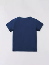 Navy blue Children’s Tornado Graphic Short Sleeve T-Shirt, crew neck