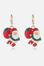 Christmas theme alloy earrings with Santa Claus charms