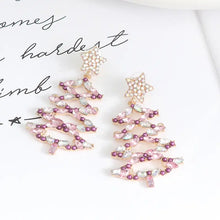 Christmas Tree Rhinestone Alloy Earrings Earrings