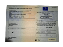 Belgian vehicle registration certificate for Citroen C3 1.2i PureTech Feel with reliable petrol engine