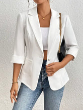 Classic Lapel Collar One Button Blazer Woman Outerwear