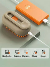 Beige-orangefarbene elektrische Reinigungsbad-Tiermassagebürste für Elektronikgeräte