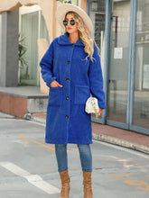 Collared Neck Button Down Coat Woman Outerwear