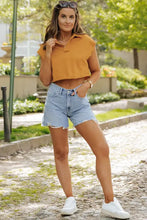 Collared Neck Cap Sleeve T-Shirt Woman T Shirts