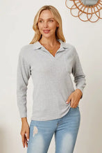 Collared Neck Dropped Shoulder T-Shirt Woman T Shirts