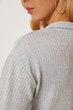 Collared Neck Dropped Shoulder T-Shirt Woman T Shirts