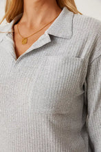 Collared Neck Dropped Shoulder T-Shirt Woman T Shirts