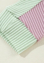 Color Block Corded Button Up Shacket Woman Outerwear