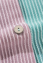 Color Block Corded Button Up Shacket Woman Outerwear