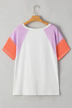 Color Block Oversized Cotton T-Shirt for Women Woman T Shirts