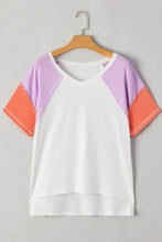 Color Block Oversized Cotton T-Shirt for Women Woman T Shirts
