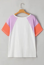Color Block Oversized Cotton T-Shirt for Women Woman T Shirts