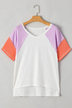 Color Block Oversized Cotton T-Shirt for Women