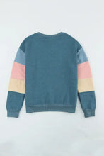 Colorblock Rundhals Langarm Sweatshirt Damen Sweatshirts