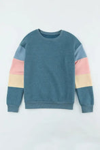 Colorblock Rundhals Langarm Sweatshirt Damen Sweatshirts