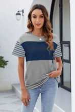 Color Block Short Sleeve T-Shirt for Women