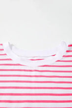 Color Block Striped Batwing Sleeve Cotton T Shirt for Women Woman T Shirts