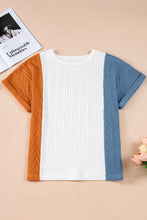 Color Blocked Knit T Shirt for Women