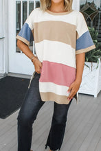 Color Blocked Oversized Tunic T Shirt for Women
