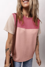Color Blocked Ribbed Knit Top for Women