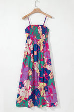 Colorful Floral Print Cotton Maxi Sundress
