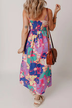 Colorful Floral Print Cotton Maxi Sundress