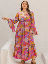Colorful Floral Print Viscose Maxi Dress
