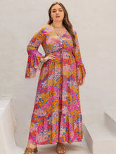 Colorful Floral Print Viscose Maxi Dress