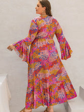 Colorful Floral Print Viscose Maxi Dress