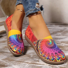 Colorful Patterned Slip-On Loafers for Women