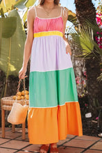 Colorful Tiered Cotton Maxi Dress Maxi Dresses