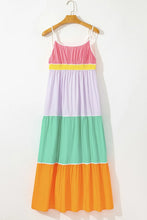 Colorful Tiered Cotton Maxi Dress