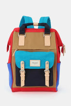 Colorful Himawari waterproof nylon backpack with leather straps and buckle closures