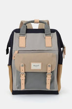 Two-tone Himawari waterproof nylon backpack with beige flap pocket